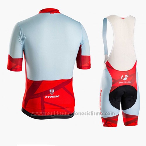 2016 Abbigliamento Ciclismo Trek Bontrager Blu e Rosso Manica Corta e Salopette